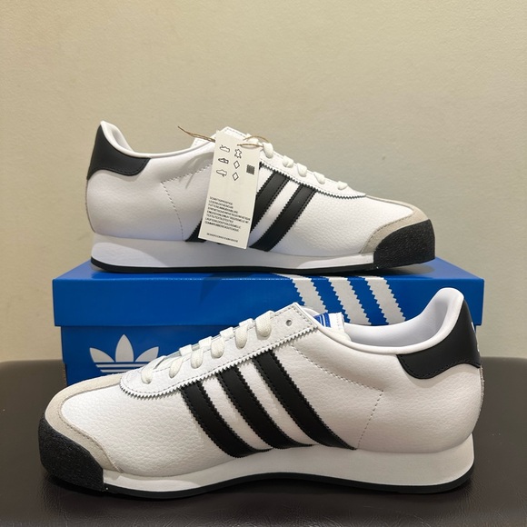 NIB Men Adidas Samoa Athletic Sneaker Shoes White Black 675033 - Picture 4 of 6